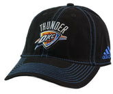 Oklahoma City Thunder Adidas Black Contrast Stitch Adjustable Hat